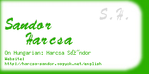 sandor harcsa business card